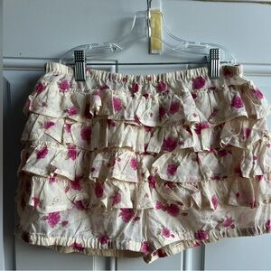 Ruffled Floral Women's Shorts